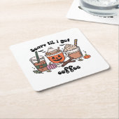 Spooker Kaffee Halloween - Beängstigend, bis ich K Rechteckiger Pappuntersetzer (angewinkelt)