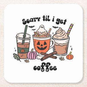 Spooker Kaffee Halloween - Beängstigend, bis ich K Rechteckiger Pappuntersetzer
