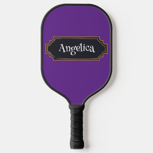 Spooker Lila Individuelle Name Pickleball Schläger (Vorderseite)