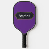 Spooker Lila Individuelle Name Pickleball Schläger (Rückseite)