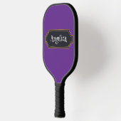 Spooker Lila Individuelle Name Pickleball Schläger (Links)
