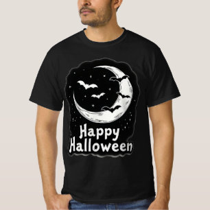 Spooker Nachtflug: Halloween-Fledermäuse - Crescen T-Shirt
