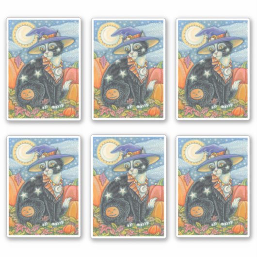 SPOOKER NIEDLICHER SCHWARZ KATZKRAFT HALLOWEEN MAG AUFKLEBER (Vorderseite)