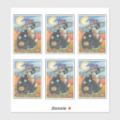 SPOOKER NIEDLICHER SCHWARZ KATZKRAFT HALLOWEEN MAG AUFKLEBER (Blatt)
