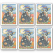 SPOOKER NIEDLICHER SCHWARZ KATZKRAFT HALLOWEEN MAG AUFKLEBER (Vorderseite)