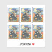 SPOOKER NIEDLICHER SCHWARZ KATZKRAFT HALLOWEEN MAG AUFKLEBER (Blatt)