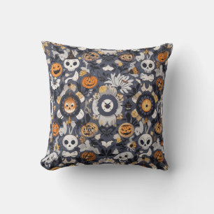 Spookes, aber Niedliches Halloween Friends Pattern Kissen