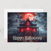 Spookes altes Spuk Haus | Frohe Halloween Postkarte (Vorne/Hinten)
