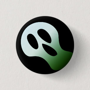 Spookes beängstigend grünes Alien Geistergesicht H Button