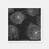 Spookes Black & White Spiderweb Print Paper Napkin Serviette (Vorderseite)