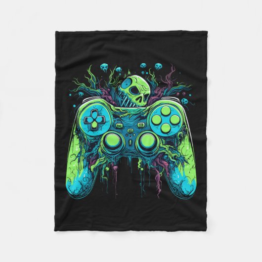 Spookes Cool Gaming-Controller-Videospiel 1 Fleecedecke (Vorderseite)