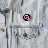 Spookes Farbverlauf beängstigendes Geistergesicht Button (Beispiel)