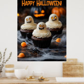 Spookes Halloween Cupcakes Design Poster (Küche)