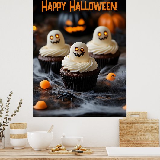 Spookes Halloween Cupcakes Design Poster (Küche)