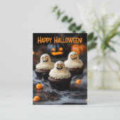 Spookes Halloween Cupcakes Design Postkarte (Stehend Vorderseite)
