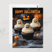 Spookes Halloween Cupcakes Design Postkarte (Vorne/Hinten)