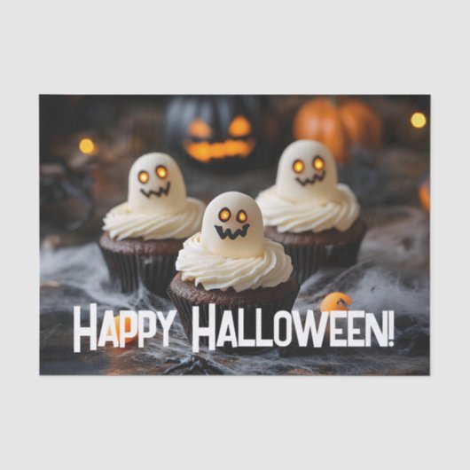 Spookes Halloween Cupcakes Design Seidenpapier (Vorderseite)