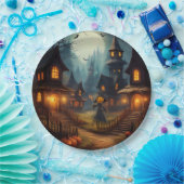 Spookes Halloween-Dorf mit Scare Crow Pappteller (Party)