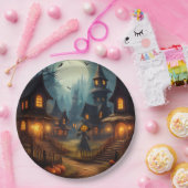 Spookes Halloween-Dorf mit Scare Crow Pappteller (Party)