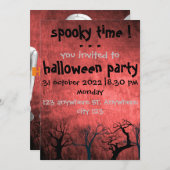 Spookes Halloween, Einladung zum Halloween-Party (Vorne/Hinten)