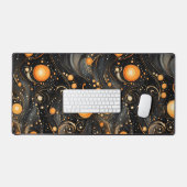 Spookes Halloween-Flair abstrakt orange und schwar Schreibtischunterlage (Tastatur & Maus)