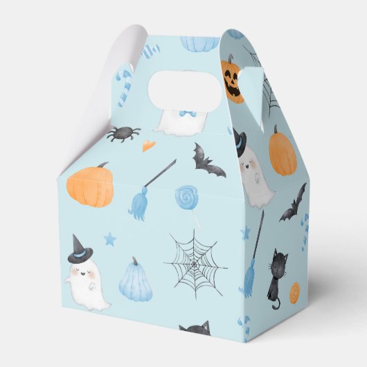 Spookes Halloween-Geburtstagskürbis Geschenkschachtel (Rückseite)