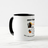 Spookes Halloween Ghost Design Muster Tasse (Vorderseite Links)