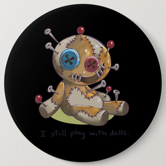 Spookes Halloween I Voodoo Puppe, mit dem ich noch Button (Vorderseite)