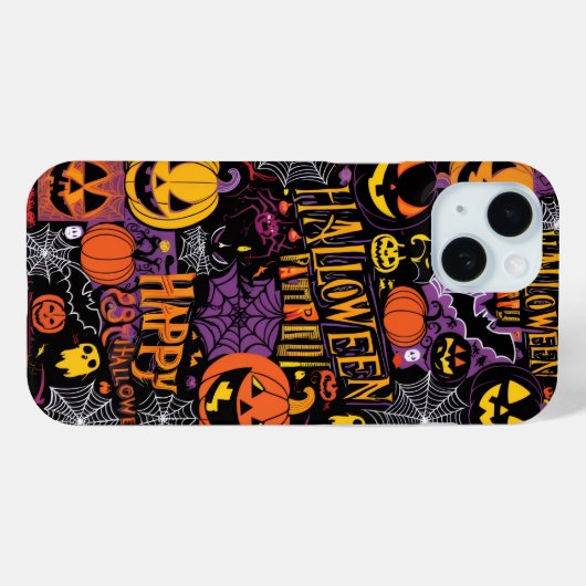 Spookes Halloween - Kürbis, Fledermäuse und Spinnw Case-Mate iPhone Hülle (Rückseite (Horizontal))