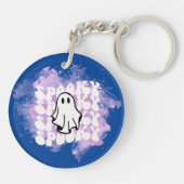 Spookes Halloween Letter Print White Sheet Ghost Schlüsselanhänger (Rückseite)