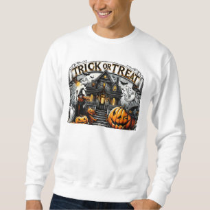 Spookes Halloween mit Gespenstern und Kürbis Sweatshirt