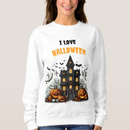Spookes Halloween mit Kürbis und Geistern Sweatshirt