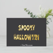 Spookes Halloween mit Niedlichen Geistern Folieneinladung (Stehend vorne)