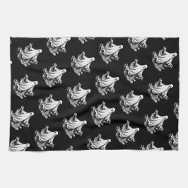 Spookes Halloween mit schwarz-weißen Geistern Geschirrtuch