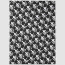 Spookes Halloween mit schwarz-weißen Geistern Seidenpapier