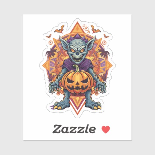 Spookes Halloween-Monster Aufkleber (Blatt)