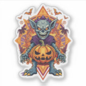Spookes Halloween-Monster Aufkleber (Vorderseite)