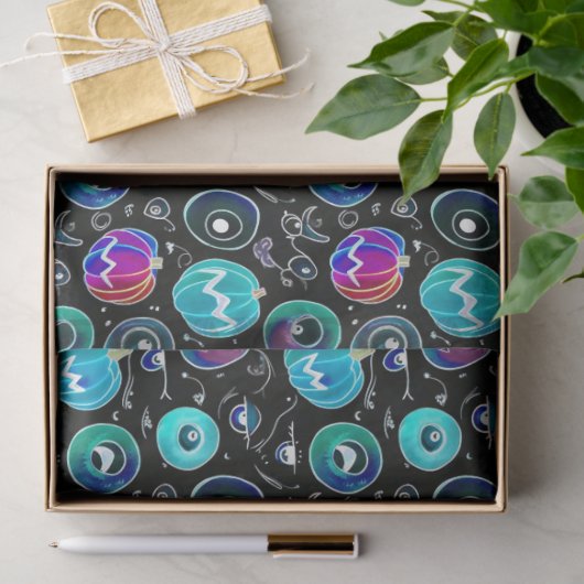 Spookes Halloween Monster Eyeballs-Muster Seidenpapier (Geschenk)