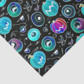 Spookes Halloween Monster Eyeballs-Muster Seidenpapier (Ausschnitt)