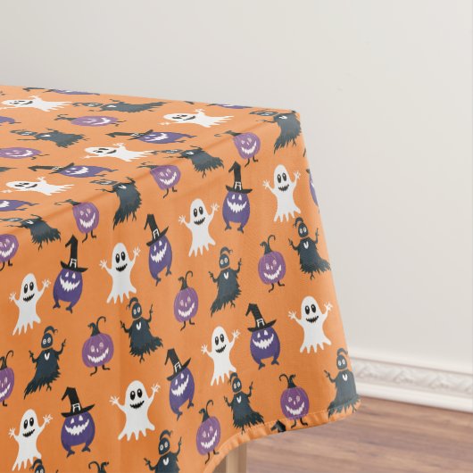 Spookes Halloween-Muster auf einem Tischdecke (Beispiel)