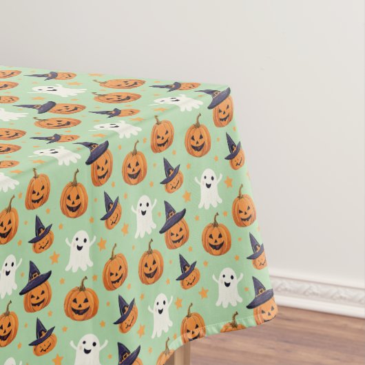 Spookes Halloween-Muster auf einem Tischdecke (Beispiel)