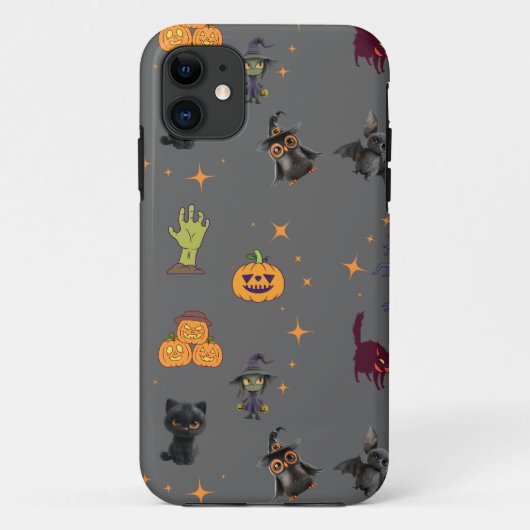 Spookes Halloween-Muster mit schwarzen Katzen, Kür Case-Mate iPhone Hülle (Rückseite)