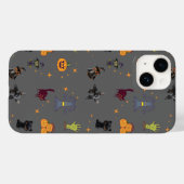 Spookes Halloween-Muster mit schwarzen Katzen, Kür Case-Mate iPhone Hülle (Rückseite (Horizontal))