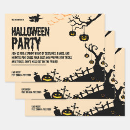 Spookes Halloween-Party lädt Design ein Geschenkpapier Set