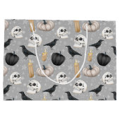Spookes Halloween-Party-Muster Große Geschenktüte (Rückseite)