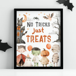 Spookes Halloween-Party ohne Tricks nur Leckereien Poster