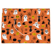 Spookes Halloween-Symbole - klassisches Farbmuster Große Geschenktüte (Vorderseite)