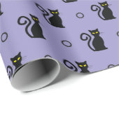 Spookes Halloween-Wrapping Papier mit schwarzen Ka Geschenkpapier (Rolleneckpunkt)