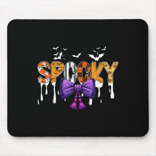 Spookes Kostüm Bow Krawatte Buntes Kostüm Hallowee Mousepad (Vorne)