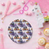 Spookes Kürbis, Halloween-Muster Pappteller (Party)